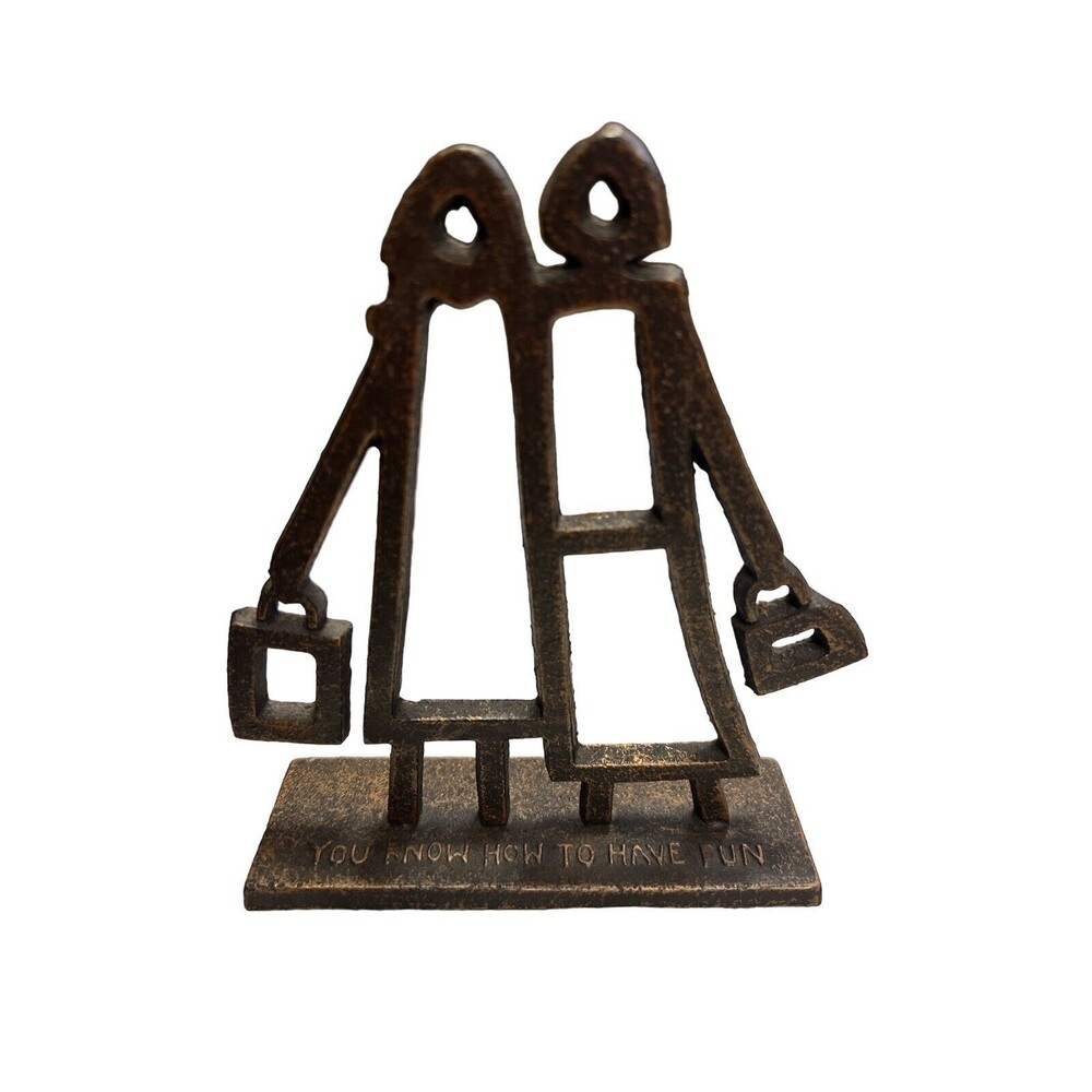 Tim Coffey Demdaco Simple Gestures Cast Iron Sculpture: You Know How to Have Fun
